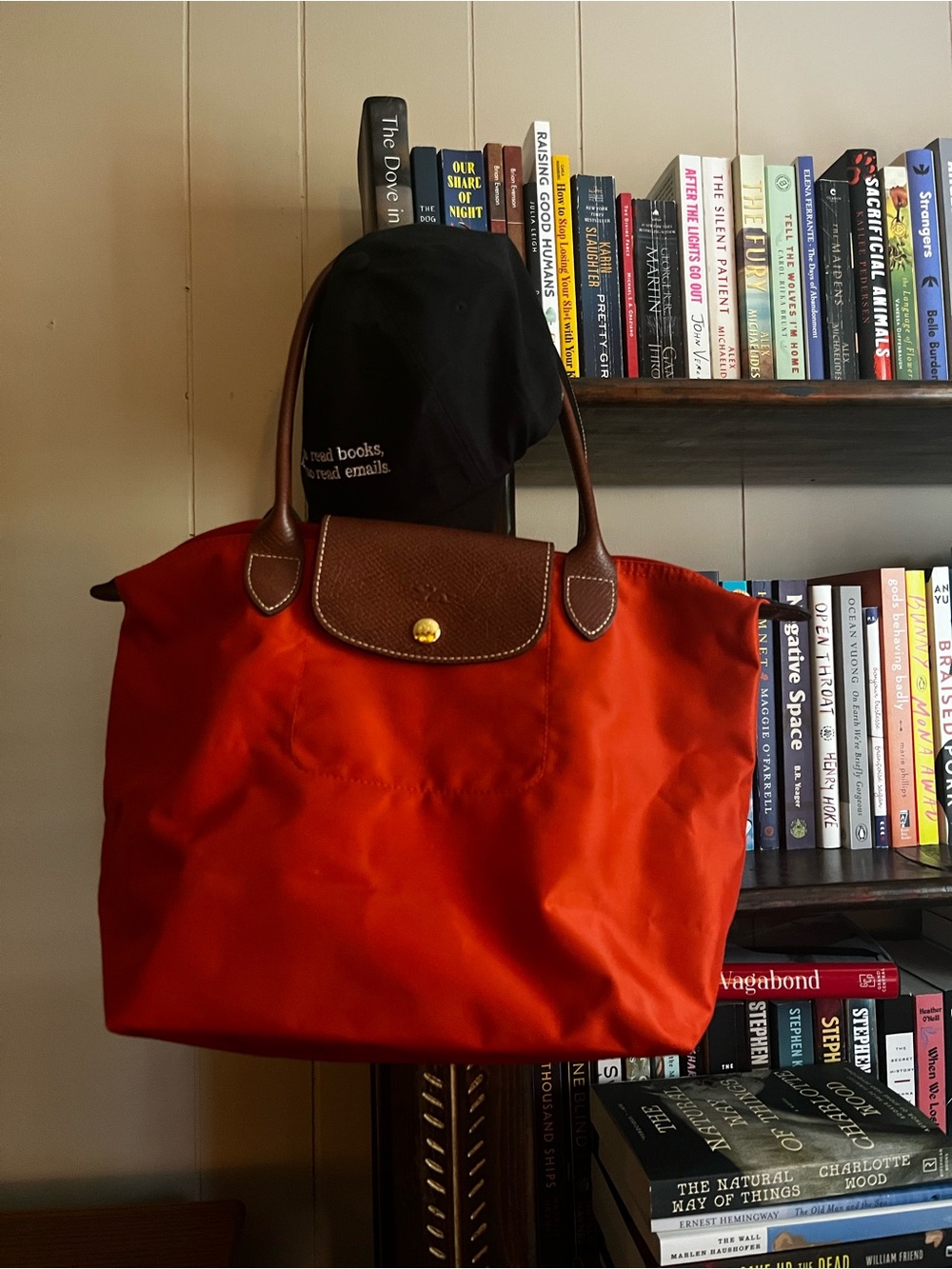 Longchamp Le Pliage M Tote in Burnt Orange